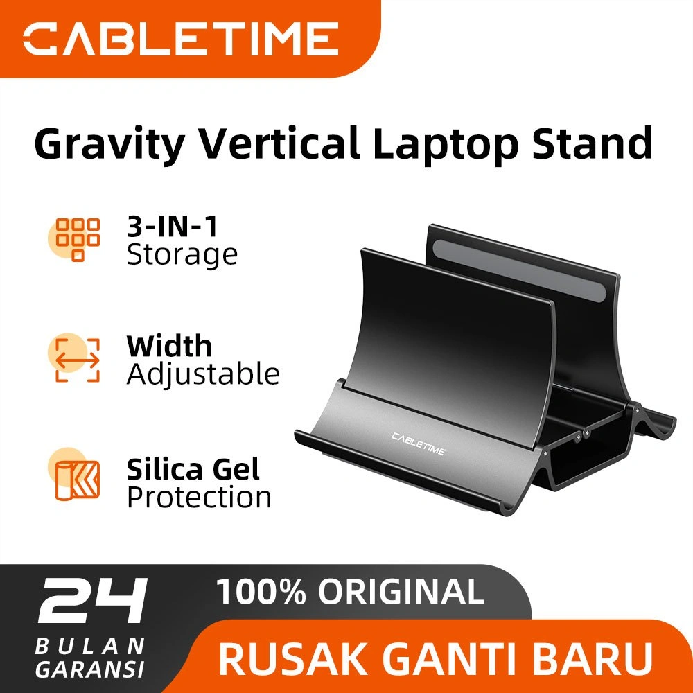 CABLETIME Laptop Stand Holder Vertical Gravity Adjustable Holder For Desk