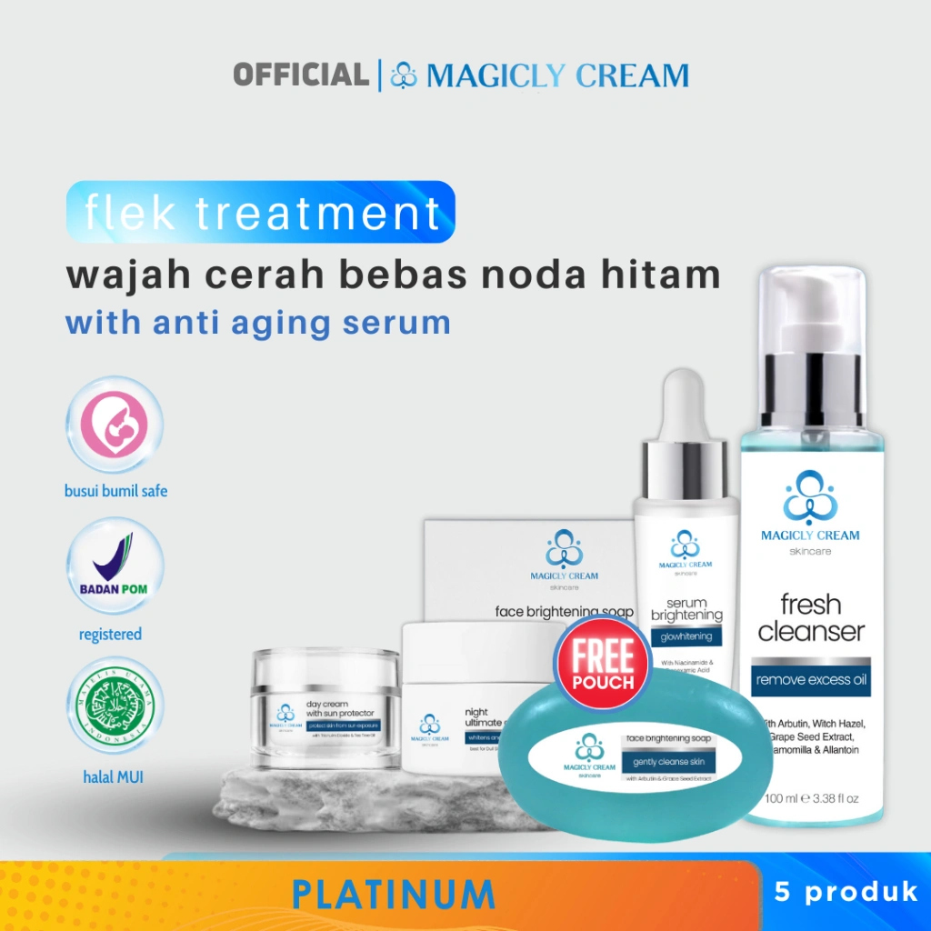 MAGICLY CREAM SKINCARE Paket Perawatan Flek Hitam dan Antiaging Platinum Package