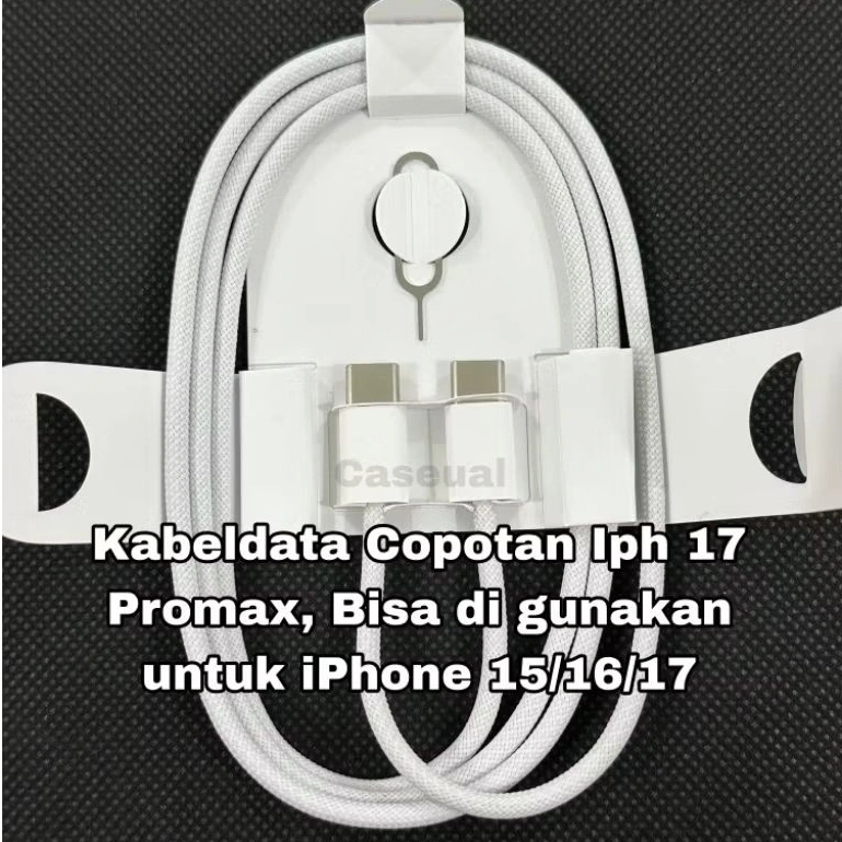 Kabeldata Iph 17 Promax Type C to C Original 100% Fast Charging Garansi 30 Hari