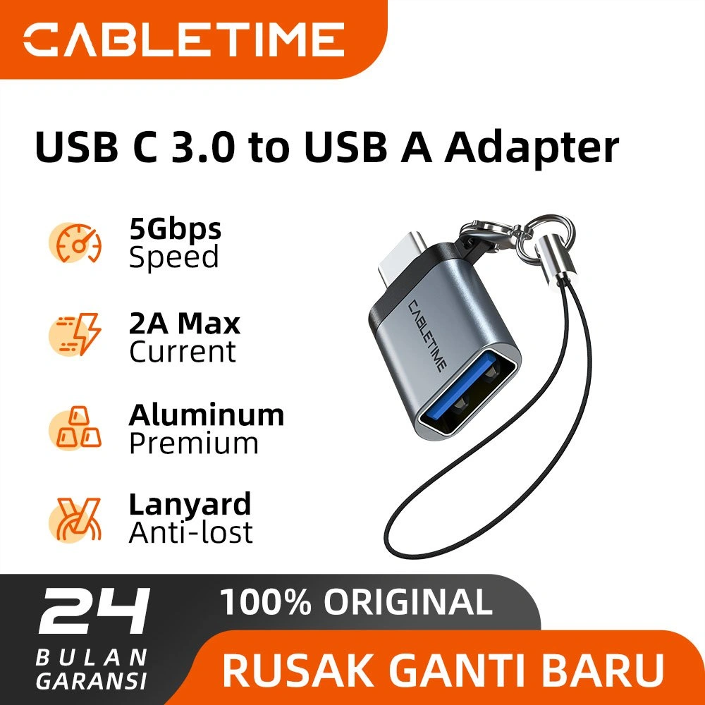 CABLETIME Adapter OTG USB Type C to USB 3.0 Female