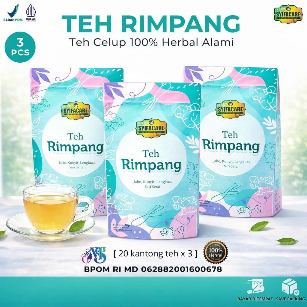 ( PAKET HEMAT ISI 3 PCS ) Tea Rimpang Syifacare Instant Rempah JSR JAHE KUNYIT & SEREH