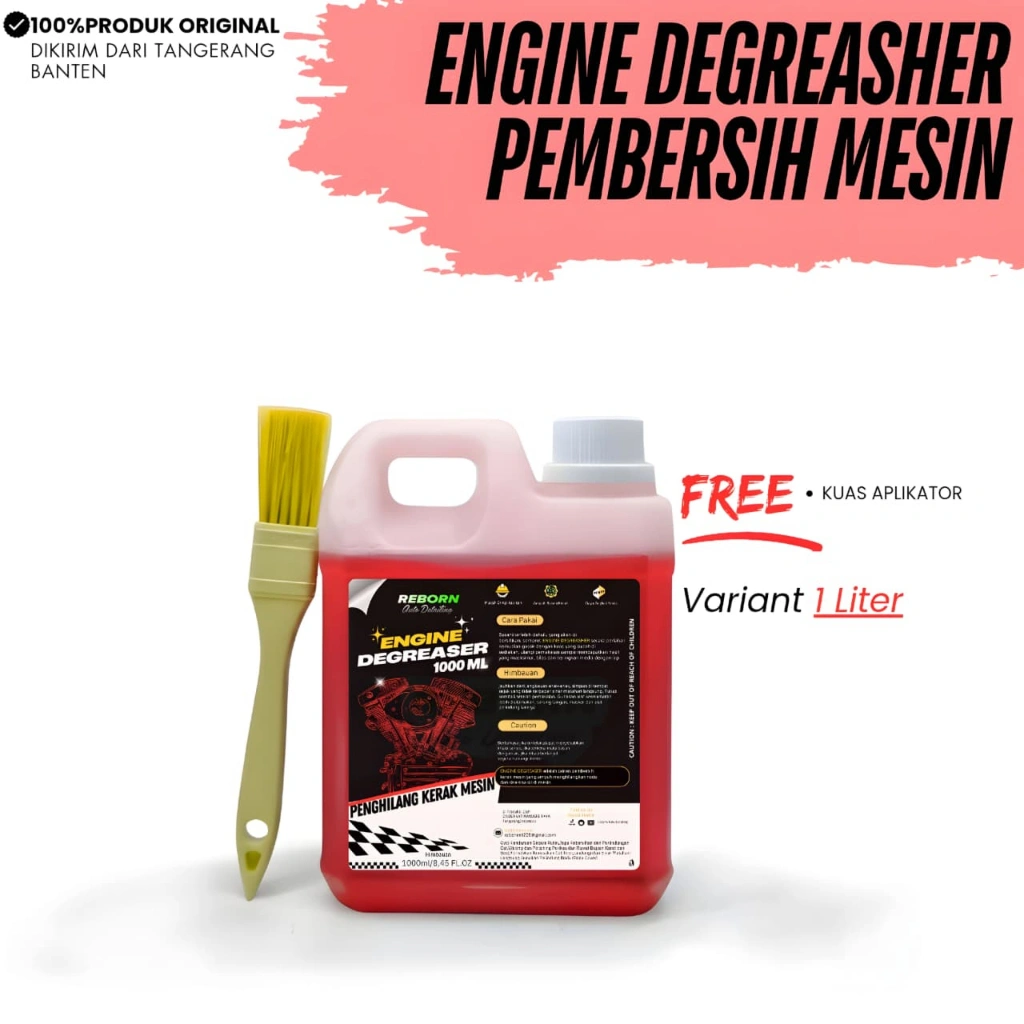 ENGINE DEGREASER Pembersih Kerak Mesin 1 Liter REBORN AUTO DETAILING Pembersih Kerak Oli Original