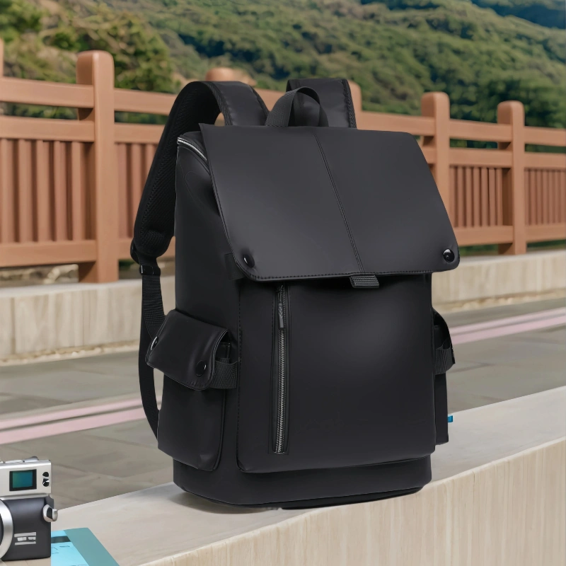 [Premium PU] LAVIA Tas Ransel Wanita Unisex, Laptop Tas Sekolah Backpack PU Waterproof  Flip-Top