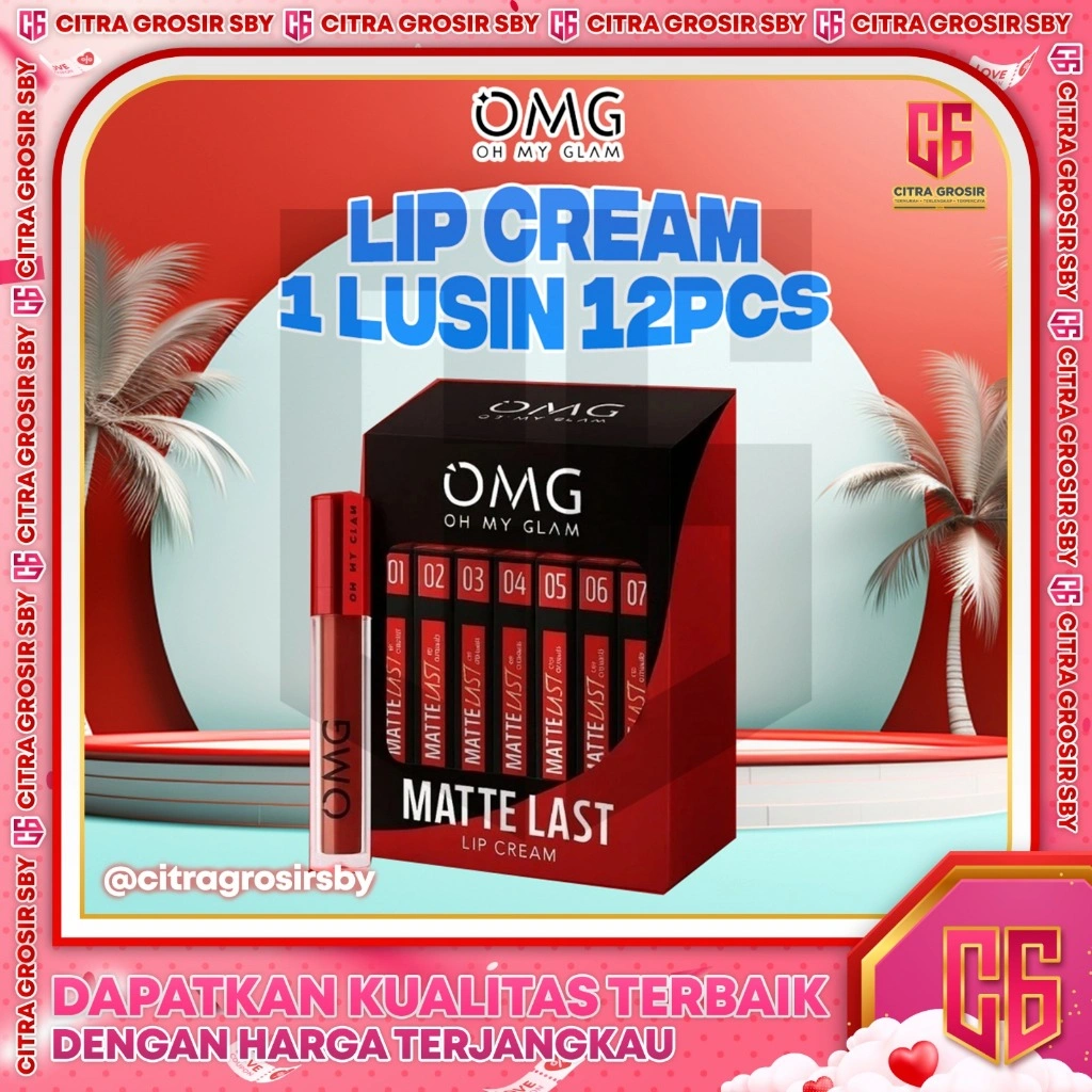 [PAKET ISI 12PCS] OMG OH MY GLAM Mattelast Lip Cream 1 Lusin 12pcs || Lipcream Matte  || Tahan Lama || Ringan
