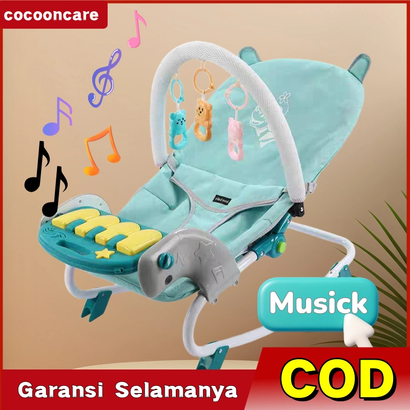 [Musik]Lipat Baby Bouncer/ Bayi Ayunan /Bayi Bouncer Rocker Kursi Goyang Manual  Bayi Lipat Otomatis Newborn Kado Bouncer Bayi Kursi Ayunan 0-3 Tahun