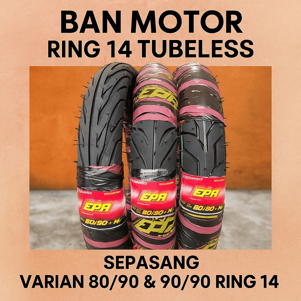 Ban Motor Matic Ring 14 EPR Tahan Air Sepasang 80/90 90/90 tubeless Motor vario Fullpress 211025