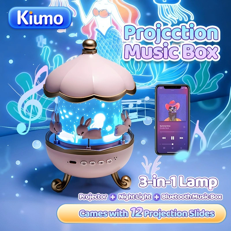 Kiumo bluetooth music box lampu proyektor galaxy hadiah ulang tahun anak