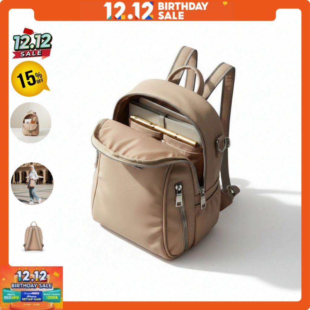 Lovo.id Ransel Wanita Waterproof Tas Selempang Tas Wanita Korea Style Terlaris Benetha