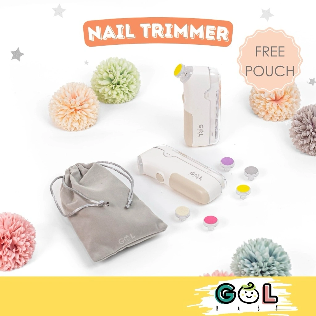 GOL Baby Gunting Kuku Elektrik Bayi Anak Dewasa Manicure Set | Alat Pemotong Kuku Bayi New Born Elektrik | Baby Care Electric Nail Trimmer Electric | Gunting Kuku Bayi Elektrik Lampu LED Set | Perawatan Perlengkapan Peralatan Potong Kikir Kuku Bayi Set