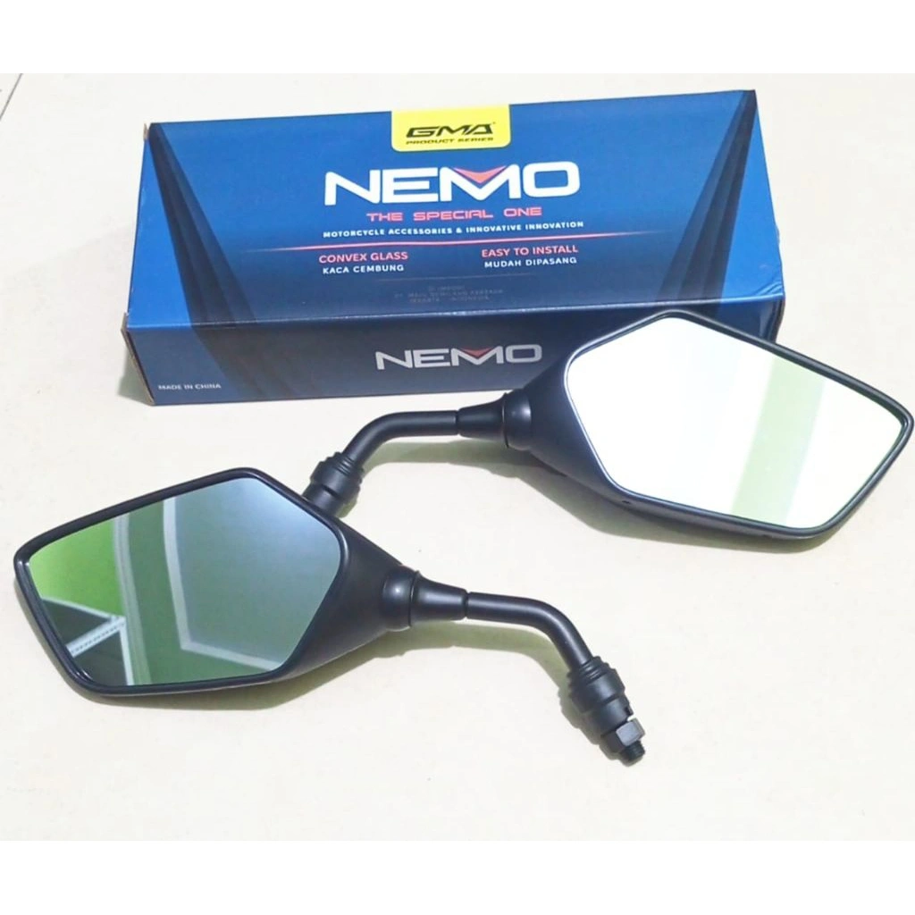 Spion Motor Tangkai Pendek Nemo GMA Original Model Vario Gen 2 Drat Honda Kaca Jernih Cembung