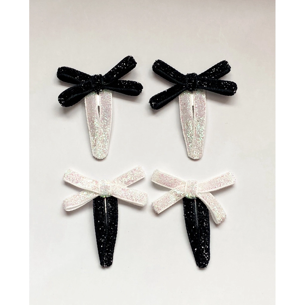set jepit pita black & white | set jepit pita natal 2pcs | jepit pita wanita | jepit anak | christmas hairpin