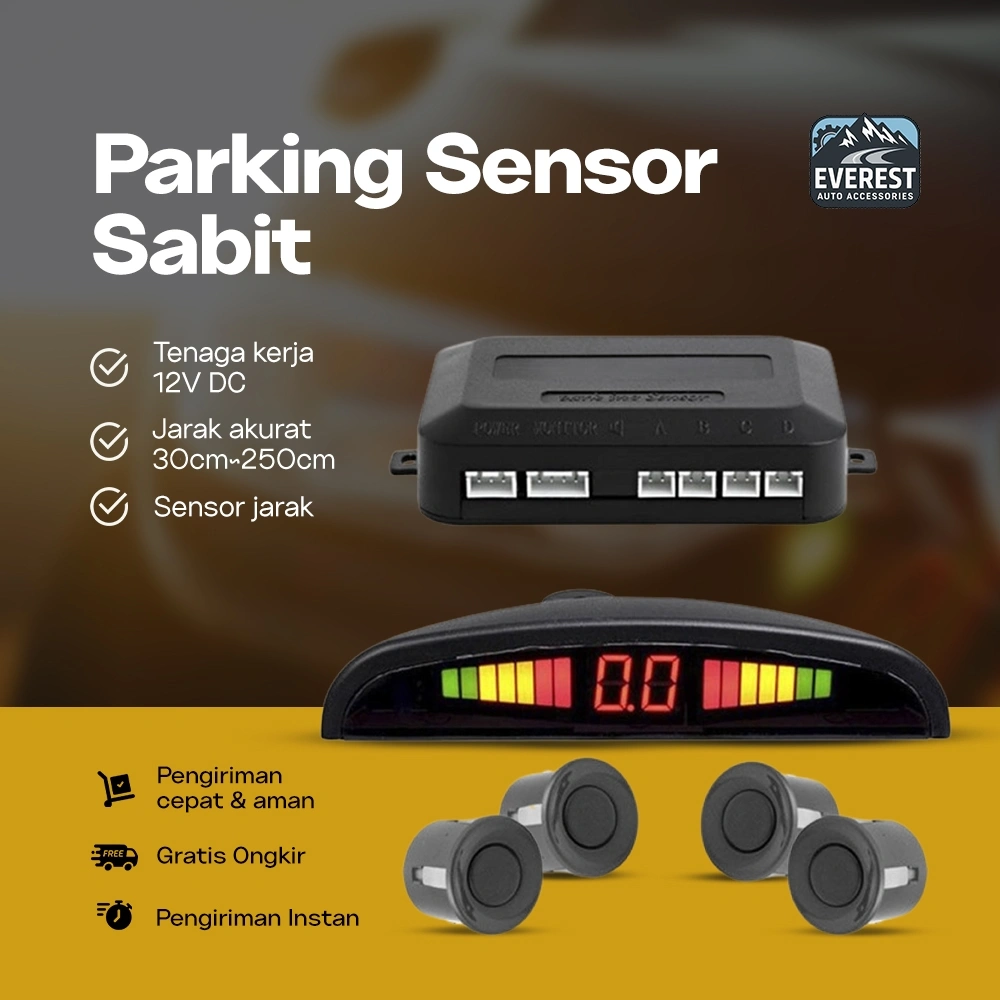 Everest Auto - Sensor Parkir T-Gard | Parking Sensor Reverse Premium Mobil Universal
