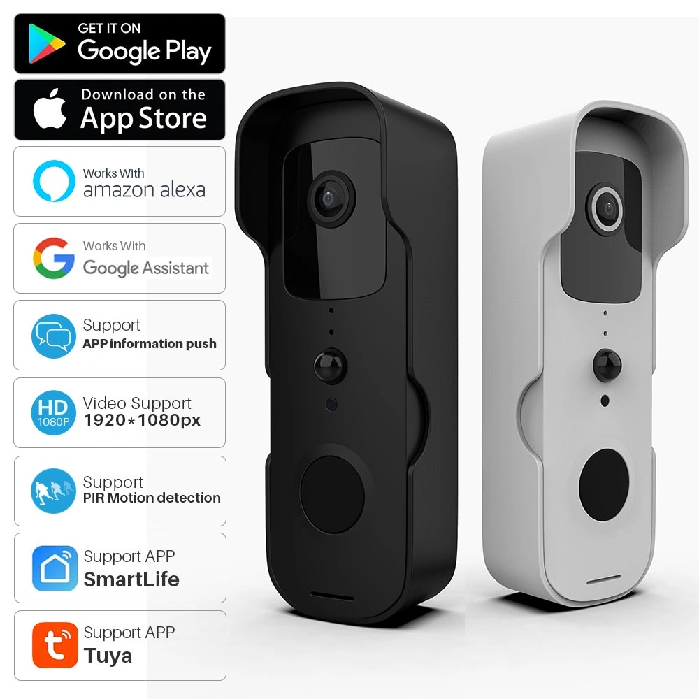 Door bell Tuya Bel Rumah dengan kamera waterproof smart doorbell  with camera wifi interkom speaker