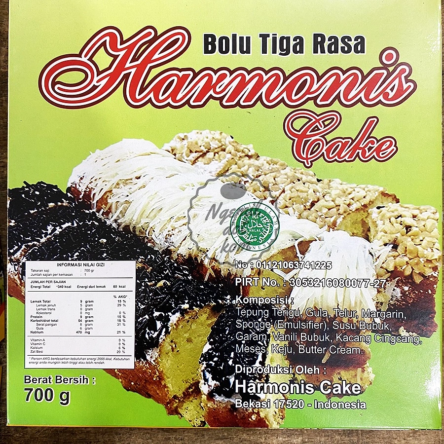 BOLU TIGA RASA / BOLU MESES KEJU KACANG / BOLU TIGA TOPING