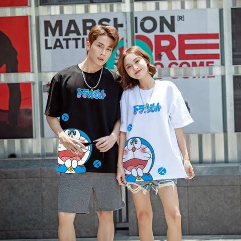 Herlin Collection_Kaos Couple/Keluarga Doraemon_Keren dan Aesthetic