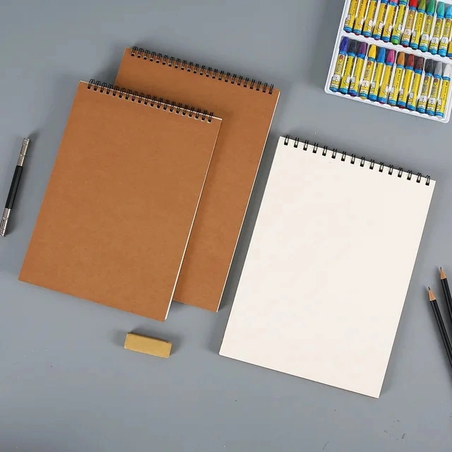 (cover coklat) Watercolor Sketch Book Ring Spiral 250GSM A5, A6, B5
