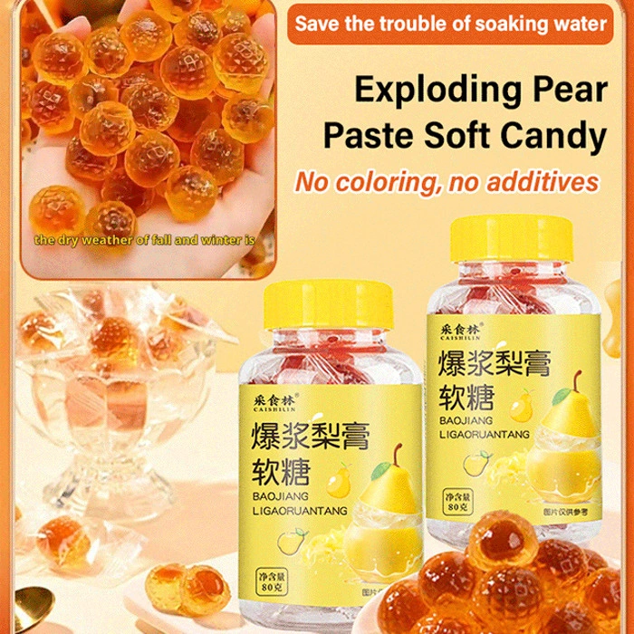 ️ (Pengiriman Cepat 24 Jam + Beli 1 Gratis 1) ️/100% Asli/Permen Pelega Tenggorokan Rasa Pir/Menenangkan Tenggorokan/Permen Pelega Tenggorokan Ekstrak Pir/Tanpa Perlu Diseduh/Permen Lunak Rasa Pir untuk Melembapkan Paru-paru dan Tenggorokan