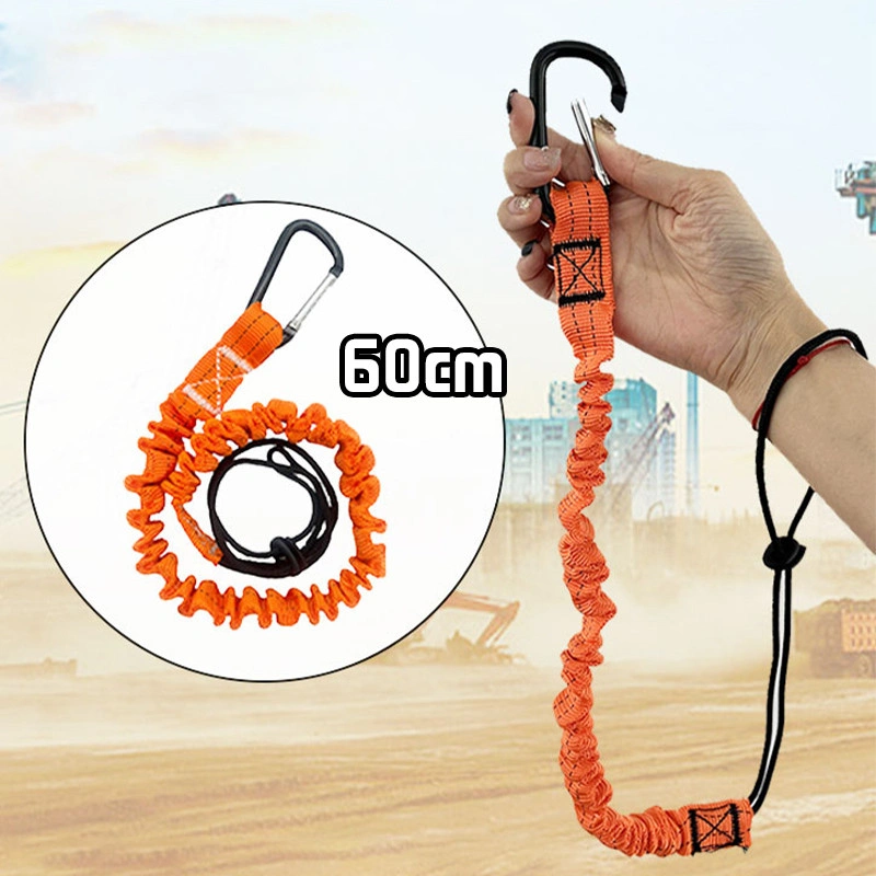60cm Tool Lanyard Safety Elastisitas / Carabiner Lanyard Safety / Tali Pengaman