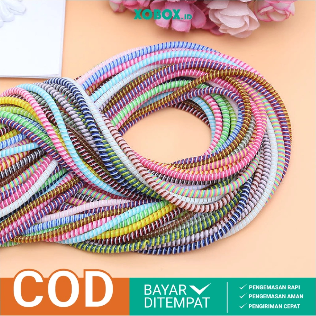 Pelindung kabel alker ah003 cable cord protector spiral headset cover kabel data warna 2 warna