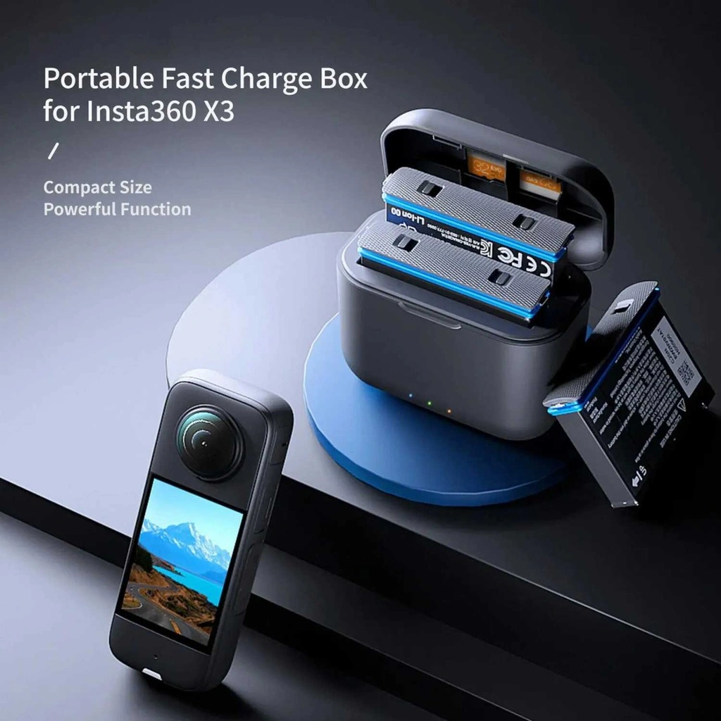 Digap Charger Baterai Kamera Insta360 X3 Fast Charging 2 Slot - BC-IS360X3B
