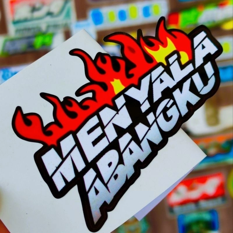 (Promo khusus bulan ini ) Stiker motor ( baru) menyala abangku glossy (baru)