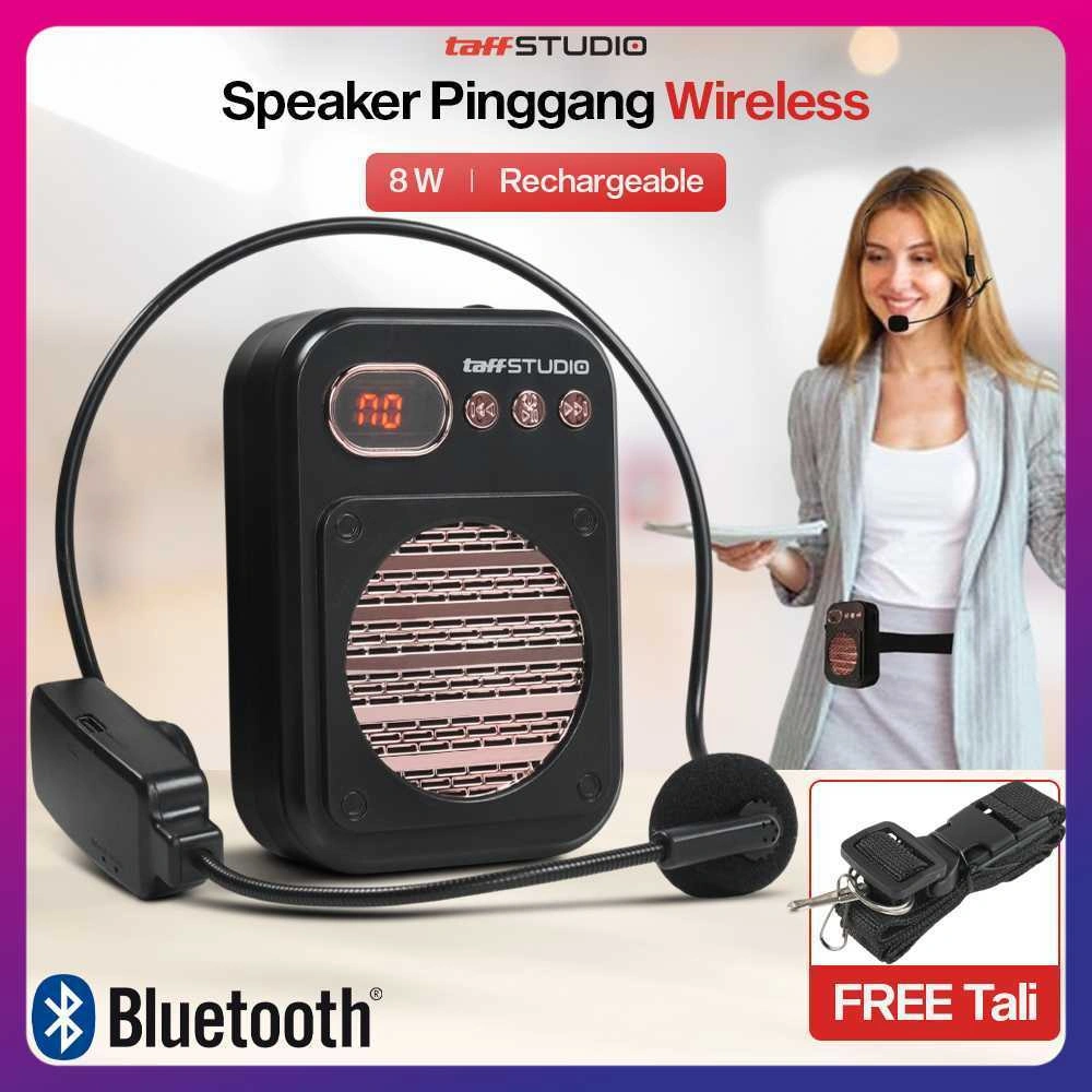 TaffSTUDIO Speaker Pinggang Bluetooth Voice Amplifier 2 Microphone 8W - S25