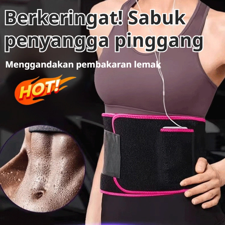 [Bakar Lemak Cepat] Sabuk Olahraga Pengencang Perut Pelangsing Pinggang Berkeringat Instan Belt Latihan Wanita Untuk Lari & Gym / Sabuk Perut Fitness / Bakar Lemak / Latihan Perut / Pelangsing Perut Wanita