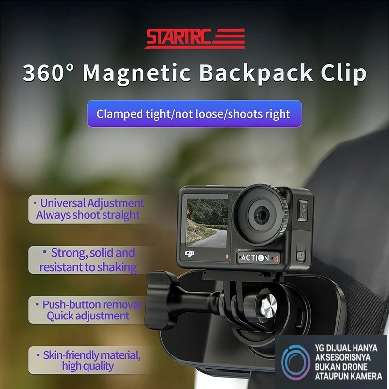 Startrc Magnetic Universal Backpack Clip Action Camera Pocket Gopro