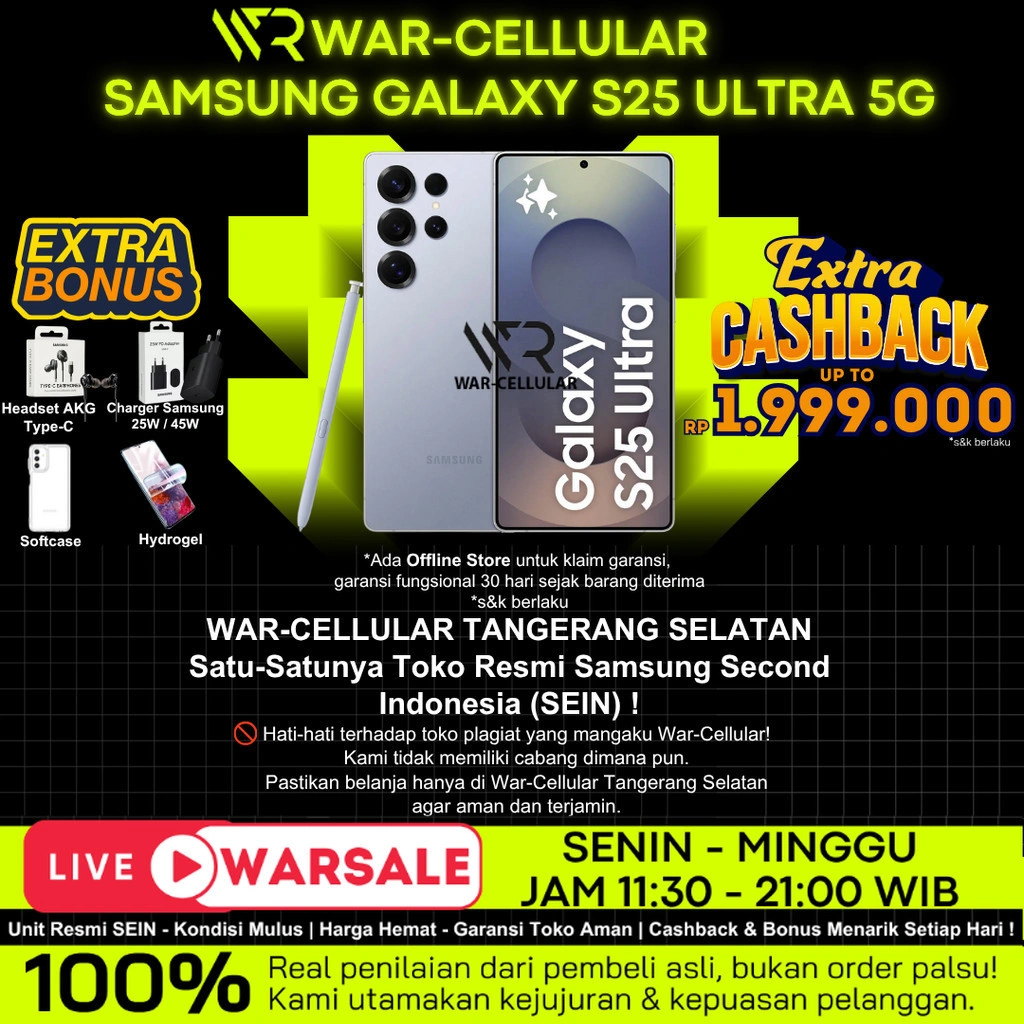SEIN | SAMSUNG GALAXY S25 ULTRA 5G & S24 ULTRA 5G 12/1TB 12/512GB 12/256GB SECOND RESMI INDONESIA