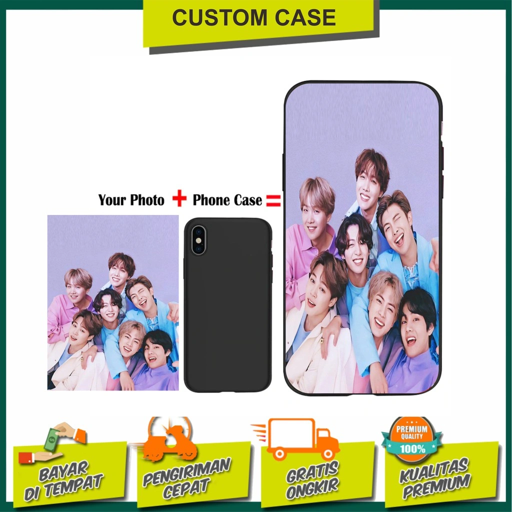 Custom case casing untuk OPPO VIVO SAMSUNG XIAOMI REDMI REALME IPHONE  All Type smartphone