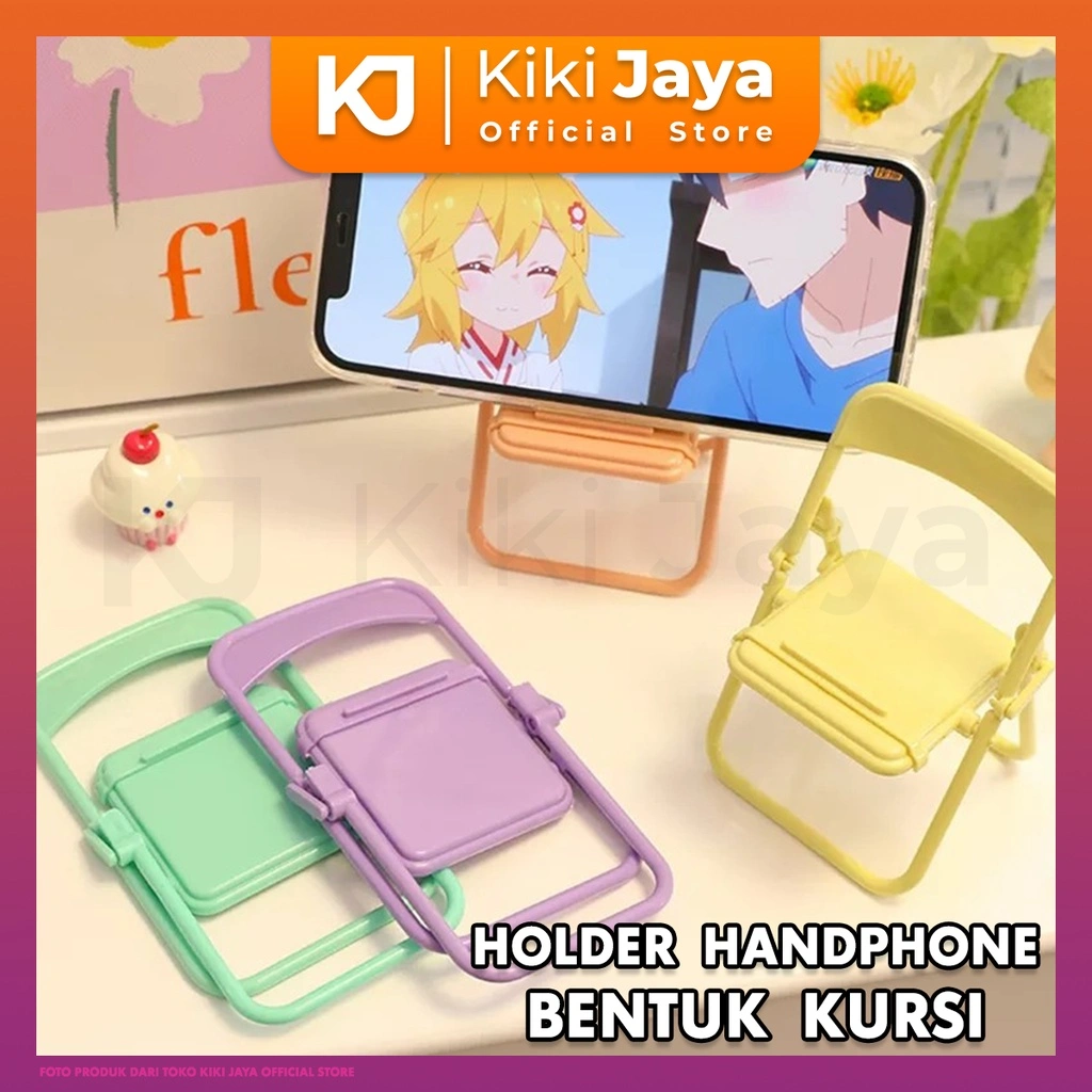 [KIKI] Holder atau Dudukan HP Model Bentuk Kursi Macaron / Chair Shape - Handphone Smartphone Tablet Phone Holder Varian Chair Shape Untuk iPhone iPad iOS Android Samsung Oppo Vivo Xiaomi Realme Infinix Huawei Stand Portable Lipat Folding