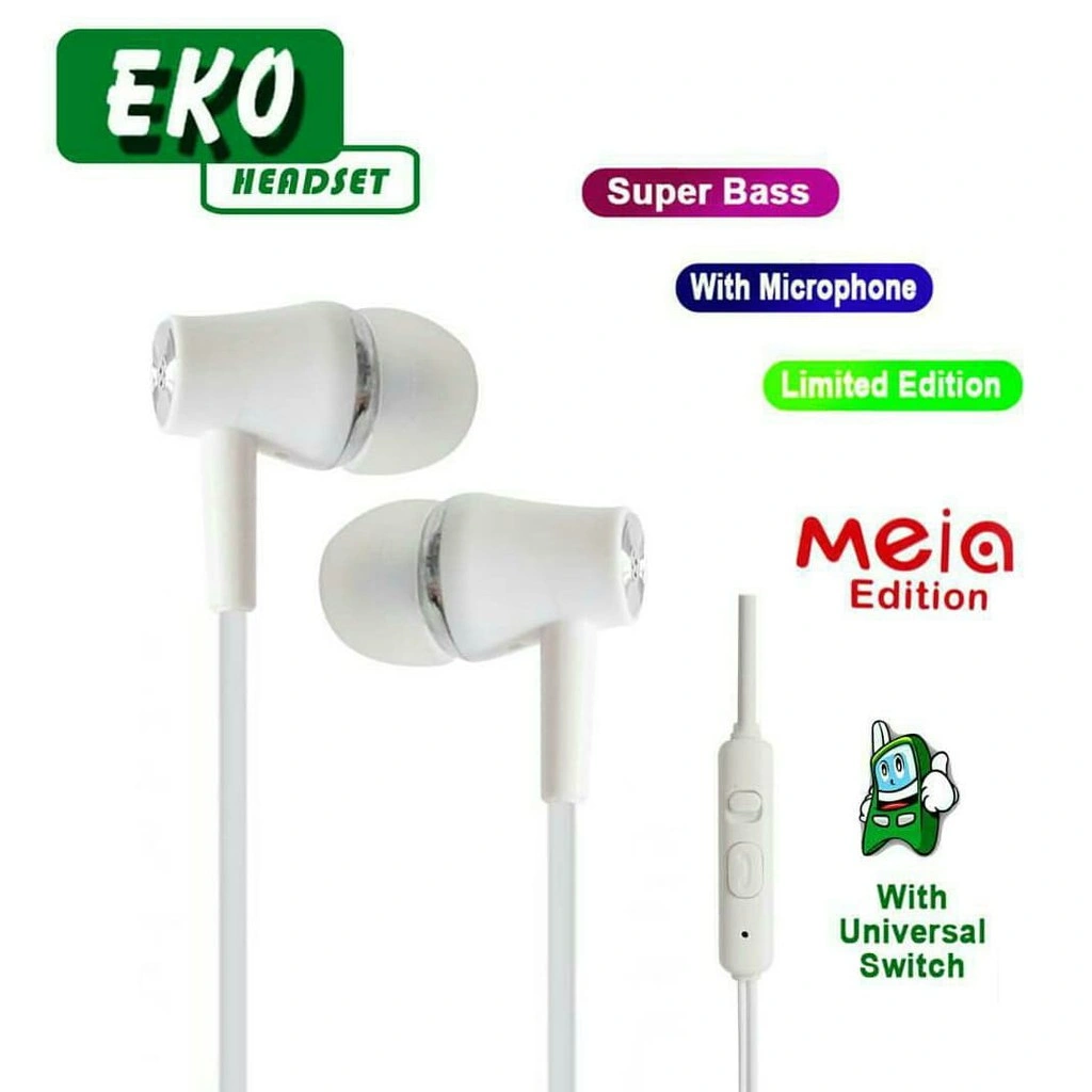 HANDSFREE HEADSET EARPHONE UNIVERSAL IPHONE NOKIA BB ANDROID EKO MEIA