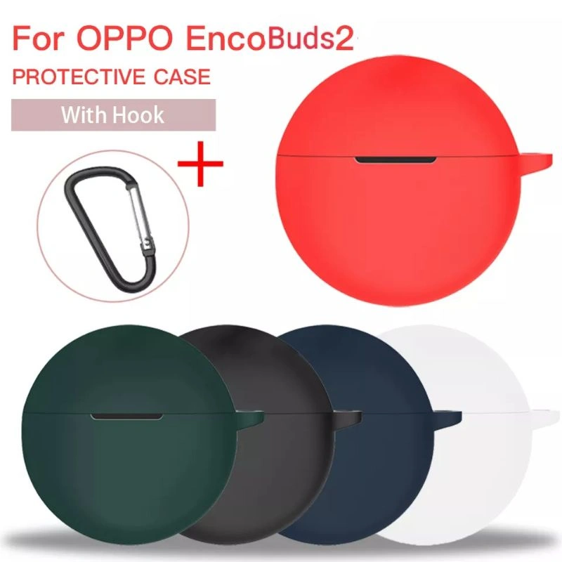 Case Casing Cover Silicone Protective Oppo enco Buds 2 ETE41/ETE42 + carabiner