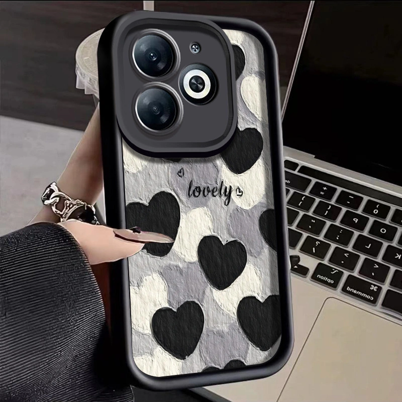 Casing Hp Infinix Smart 9 HD Smart 8 Smart 8 Plus Smart 8 HD Smart 8 Pro Tecno Pop 8 Spark Go 2024 Spark 20 Case Casing ponsel pola cinta HP ponsel lembut trendi baru Softcase pelindung silikon Kesing