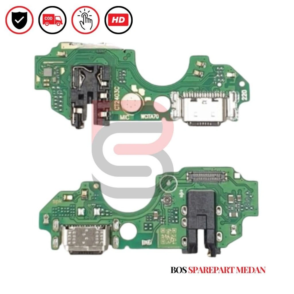 FLEXIBEL INFINIX ITEL A70 + CONNECTOR CHARGER + CONNECTOR HANDSFREE + MIC ORI