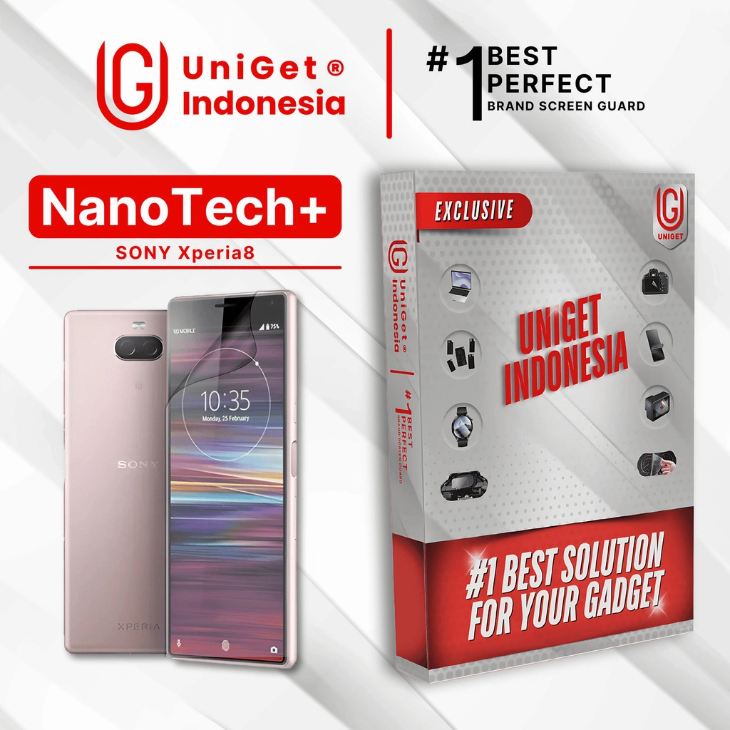 UniGet EPU BIO GENESIS Hydrogel for Sony Xperia 8 / Screen Guard (Nanotech+ 100% Recycle) Premium Hidrogel Anti-Scratch Protector Tempered Gorilla Glass 5 6 7 Anti Gores Full Cover Smart Phone Watch Handphone Gadget Tab Laptop Kamera