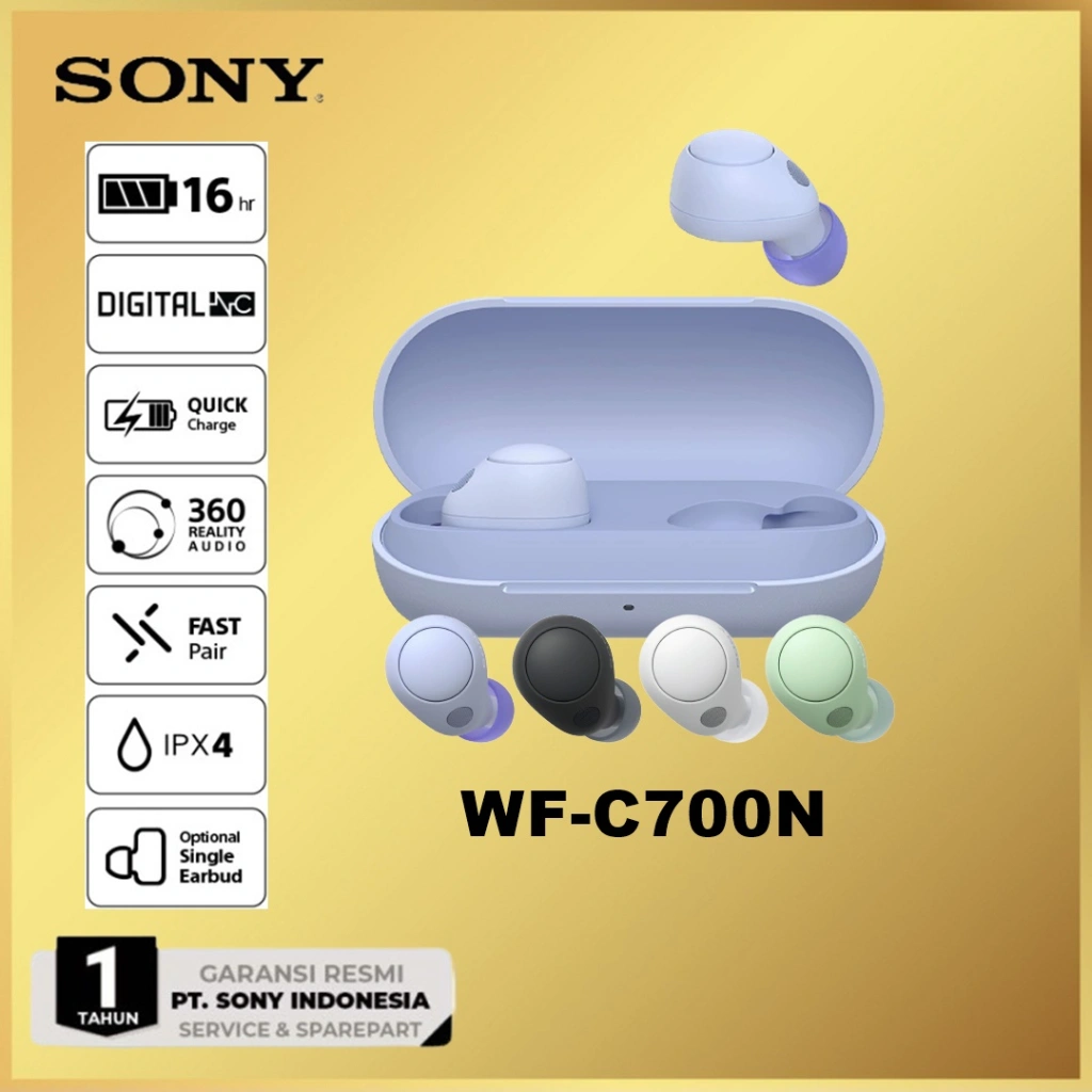 Sony WF-C700N C700 WFC700N TWS Noise Cancelling Nirkabel Earphone