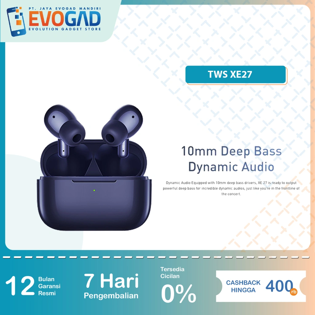 Infinix XE27 Earbuds, 10mm Deep Bass Drivers, Dynamic Audio | Garansi Resmi Infinix 1 Tahun