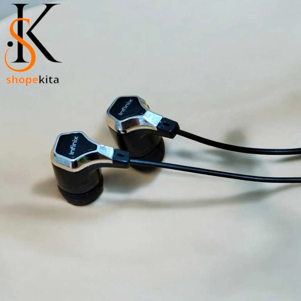 Headset INFINIX Hifi Audio Super Bass Sound Effect Clear Human Voice Earphone Headphone