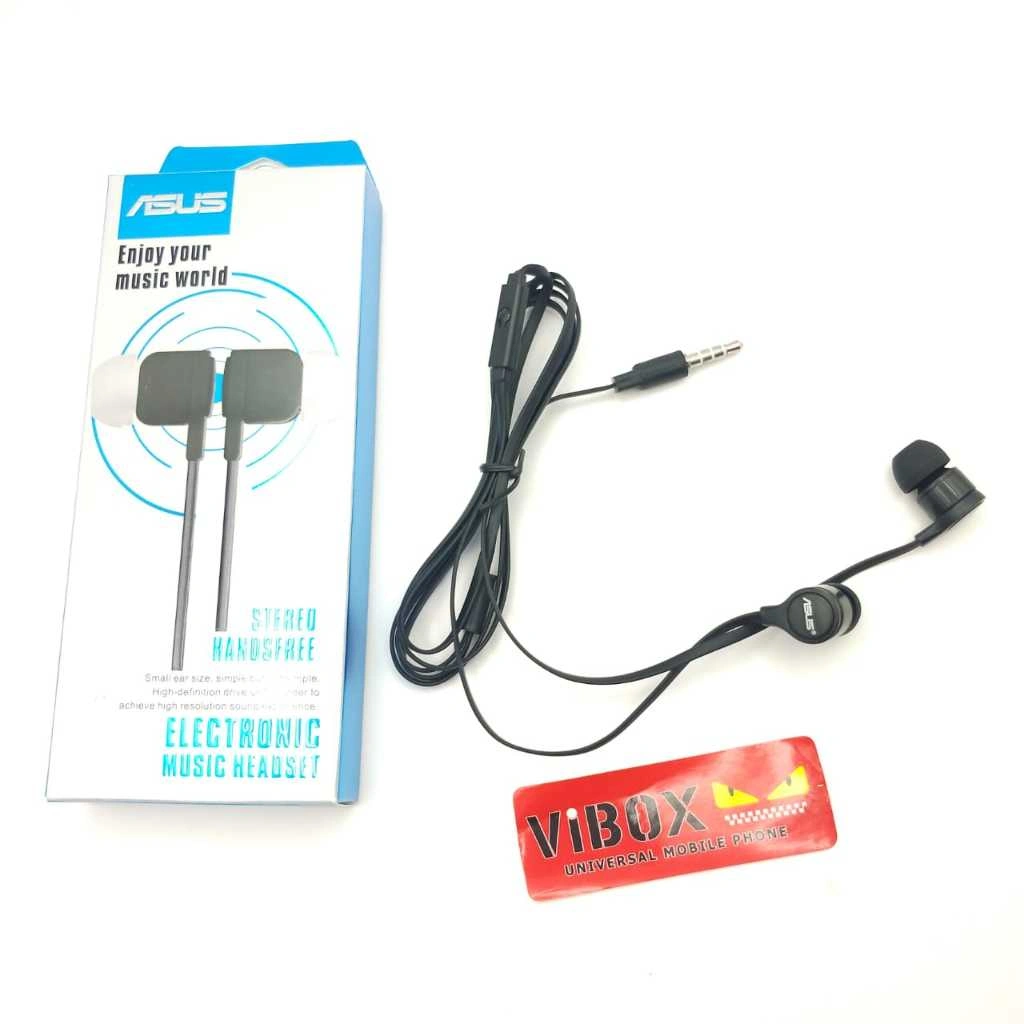 Handsfree Asus Zenfone pack biru Live Max Pro M1 2 3 4 5 5z V Selfie Laser Original Earphone electronic music headset universal android smartphone
