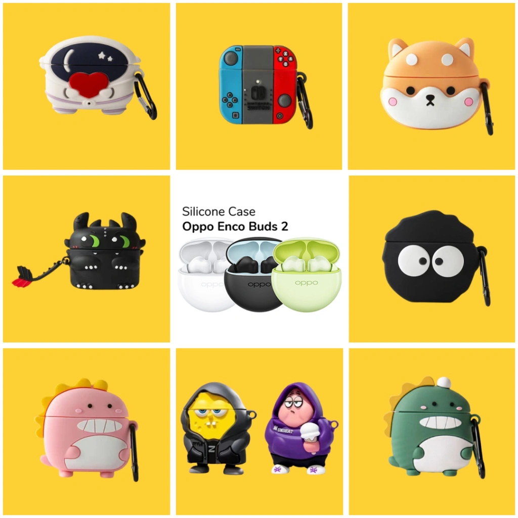 Case Oppo Enco Buds 2 Cover Silicone Casing Karakter 3D Lucu