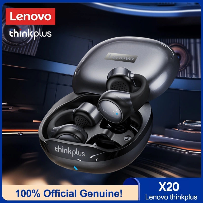 Lenovo Thinkplus X20 TWS True Earphone Bluetooth 5.2 Smart Noise Canceling Mini Clip Headset For Outdoor Sports Waterproof With Mic