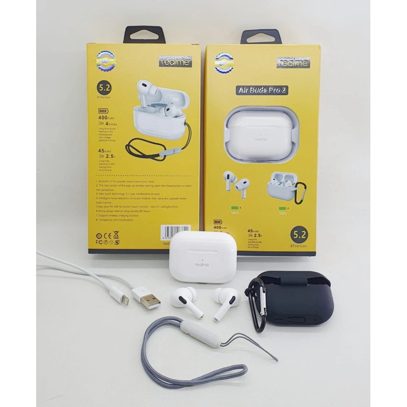 HEADSET BLUETOOTH REALME AIR BUDS PRO + CASE CAN RENAME AND GPS