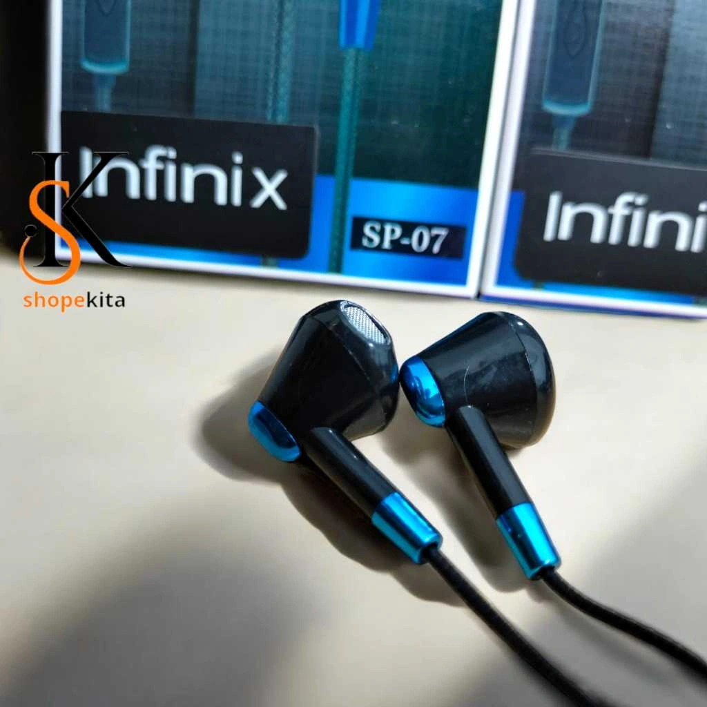 Headset INFINIX Stereo Sound Quality Super Bass Earphone Suara Jernih