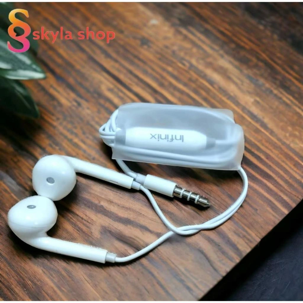 Headset INFINIX 100% Kualitas Suara Jernih Extra Bass EARPHONE In-ear Headphone Super Bass Non pack