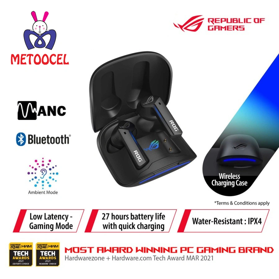 Asus ROG Cetra True Wireless TWS Earphone Bluetooth Gaming