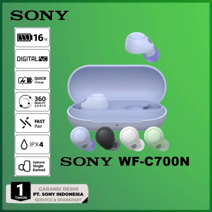 Sony WF-C700N C700 WFC700N TWS Noise Cancelling Nirkabel Earphone