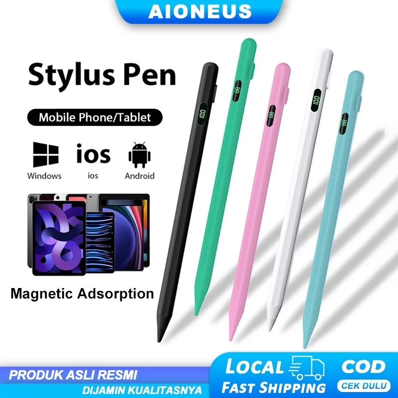 AP8 Pro Stylus Pen for Redmi Pad 2 with Digital Power Display Universal Pencil Touch Pen Magnetic Smart Pencil For Phone iPad IOS Android Tablet Smartphone Universal Capacitive Pencil