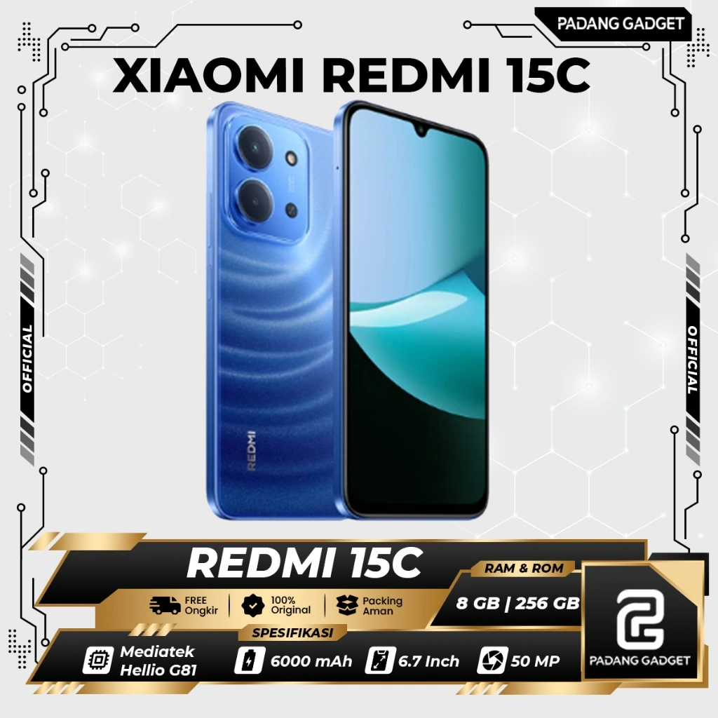 Xiaomi Redmi 15C 6/128 GB & 8/256 GB - HP Ips 11' 120 Hz - Smartphone Original 50 Mp AI Dual Camera