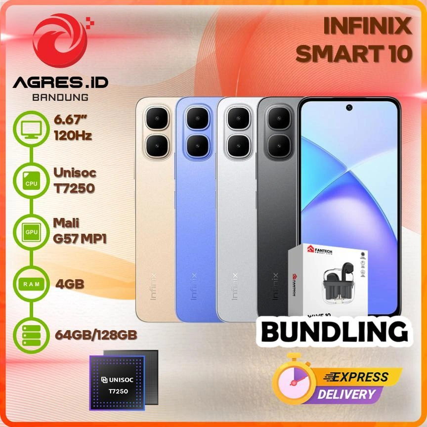INFINIX SMART 10 4GB 64GB/128GB GARANSI RESMI INDONESIA